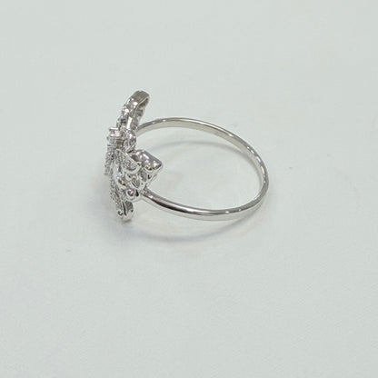 S1144- .925 Sterling Silver Moissanite Buttefly Women’s Ring W.G