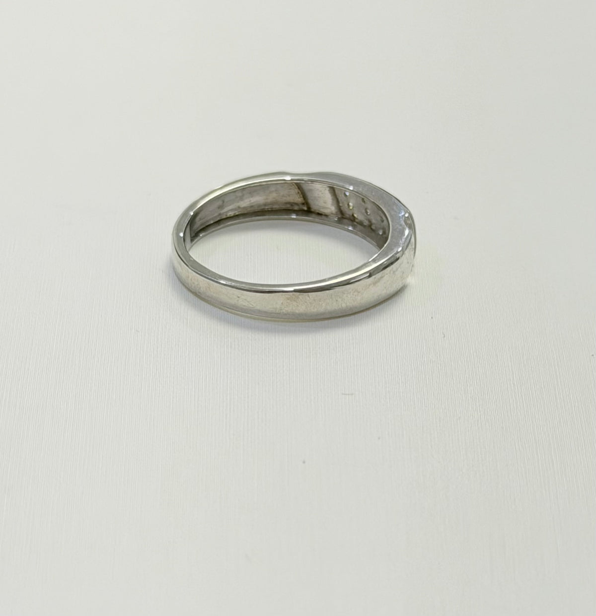 S565- NEW .925 Thin Band Silver Ring W.G