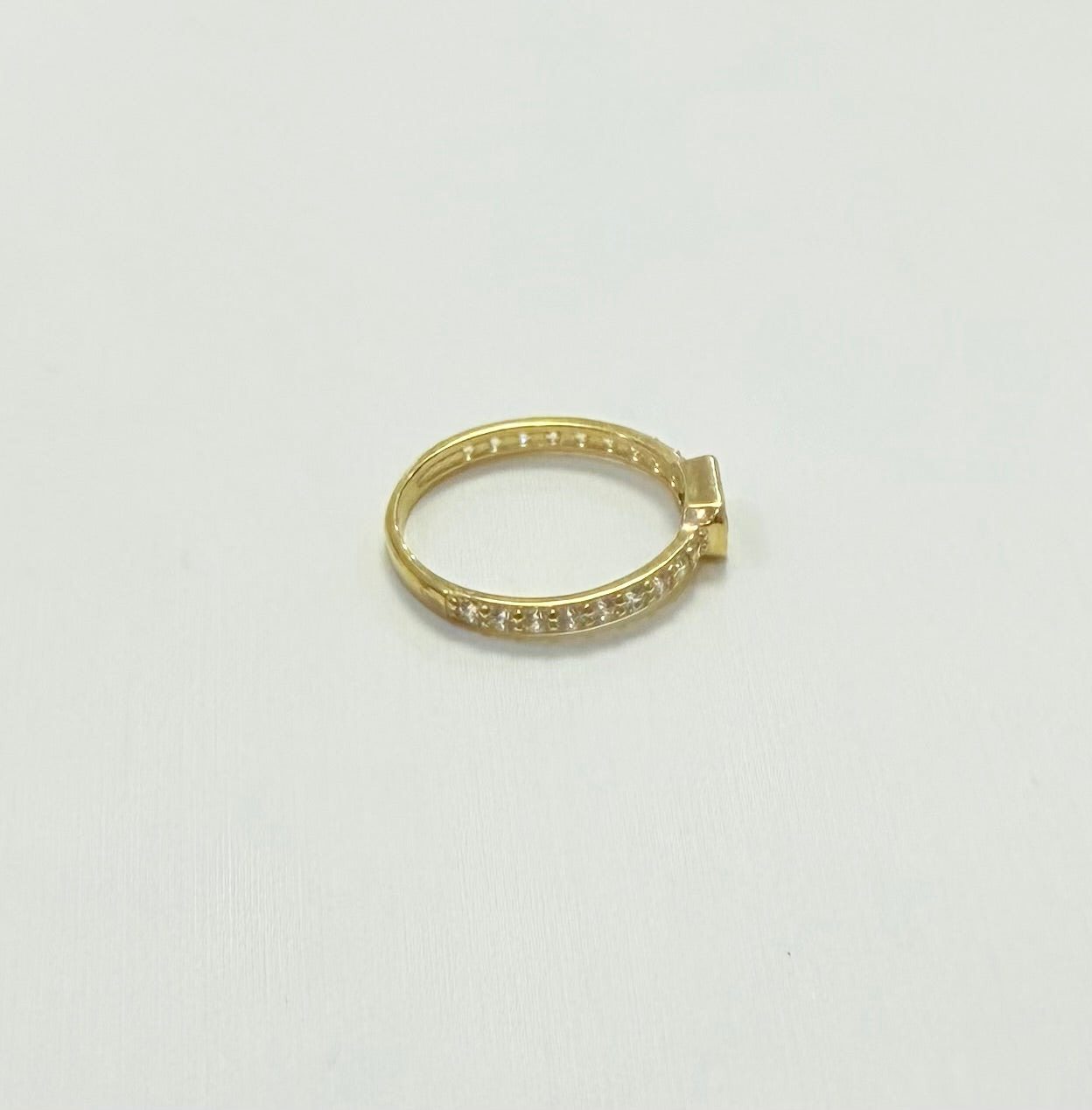 1707- NEW 10K Blue Square Sapphire Band Ring W.G