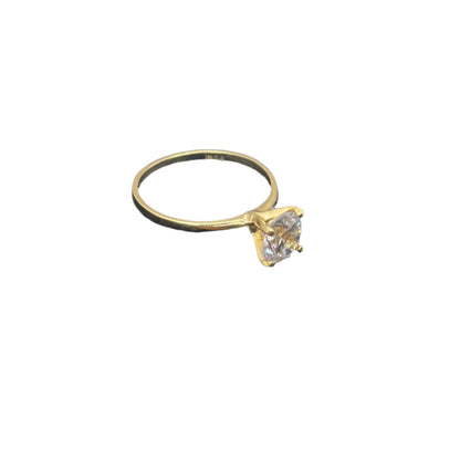 500- 14K Thin Engagement Ring Sz 7