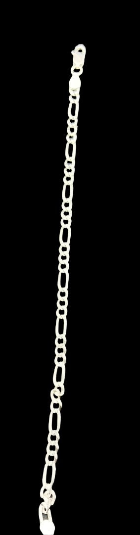 S302- Pulsera Figaro de Plata 7”