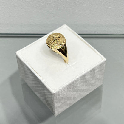 378- NEW 14k Gold Compass Men’s Ring W.G