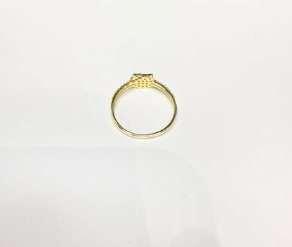 1579- NEW 14K Thin Hello Kitty Ring W.G