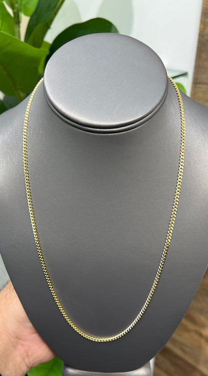 1266- NEW 14K Solid Miami Cuban Chain (3mm) W.G