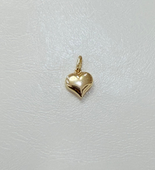 1822- 14K Hollow Gold Heart Pendant (10x10mm) W.G