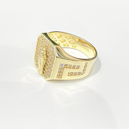1621- NEW 10K St. Jude Fashion Ring W.G