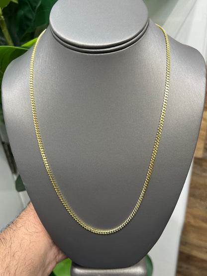 1572- NEW 10K Solid Miami Cuban Chain 22" (3mm) W.G