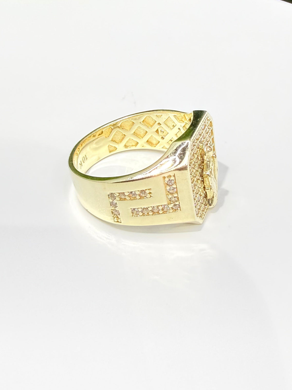 1621- NEW 10K St. Jude Fashion Ring W.G