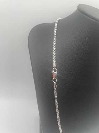 S420- Sterling Silver Round Box Chain 18”