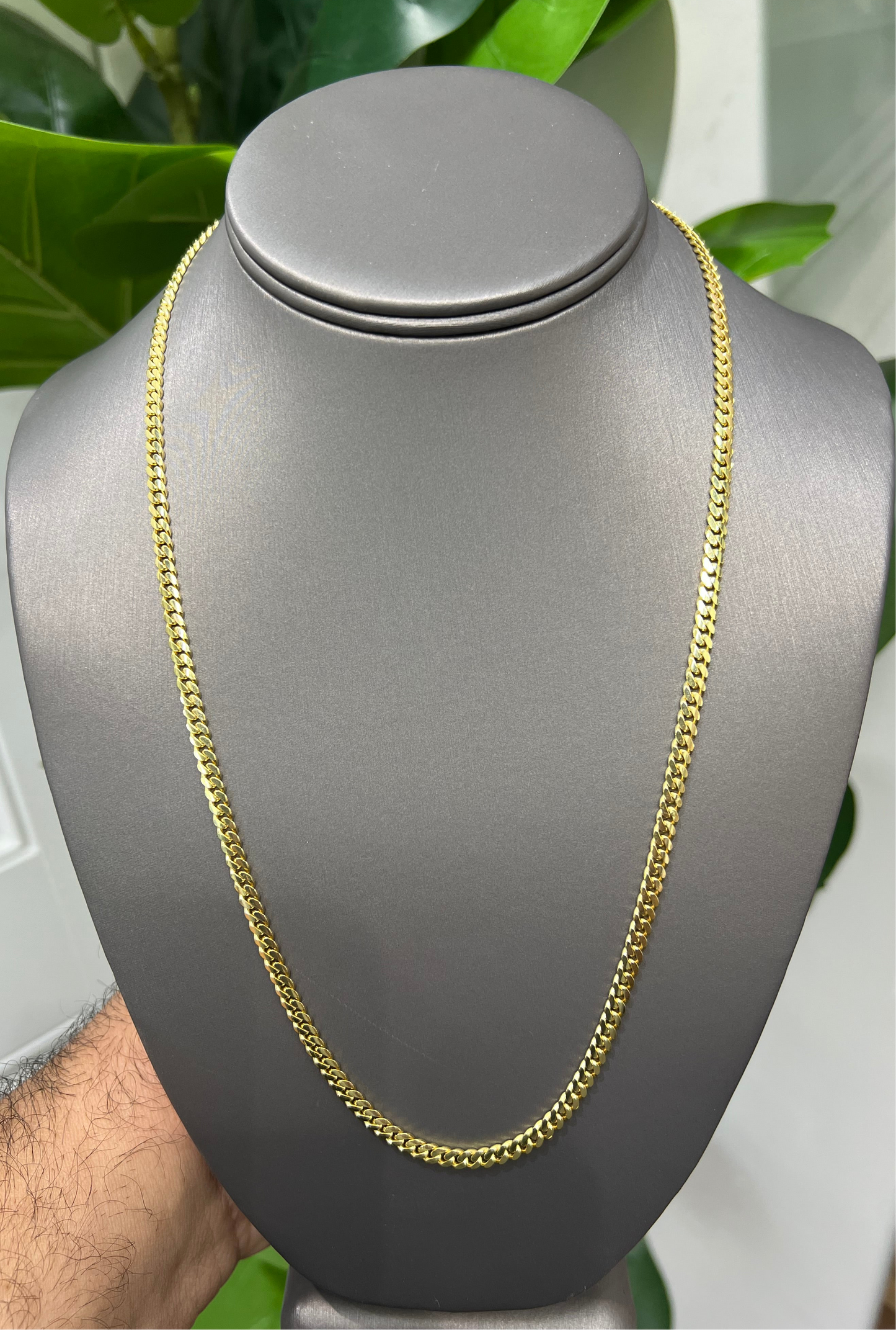 1264- NEW 14K Solid Miami Cuban Chain 22” (4mm) W.G