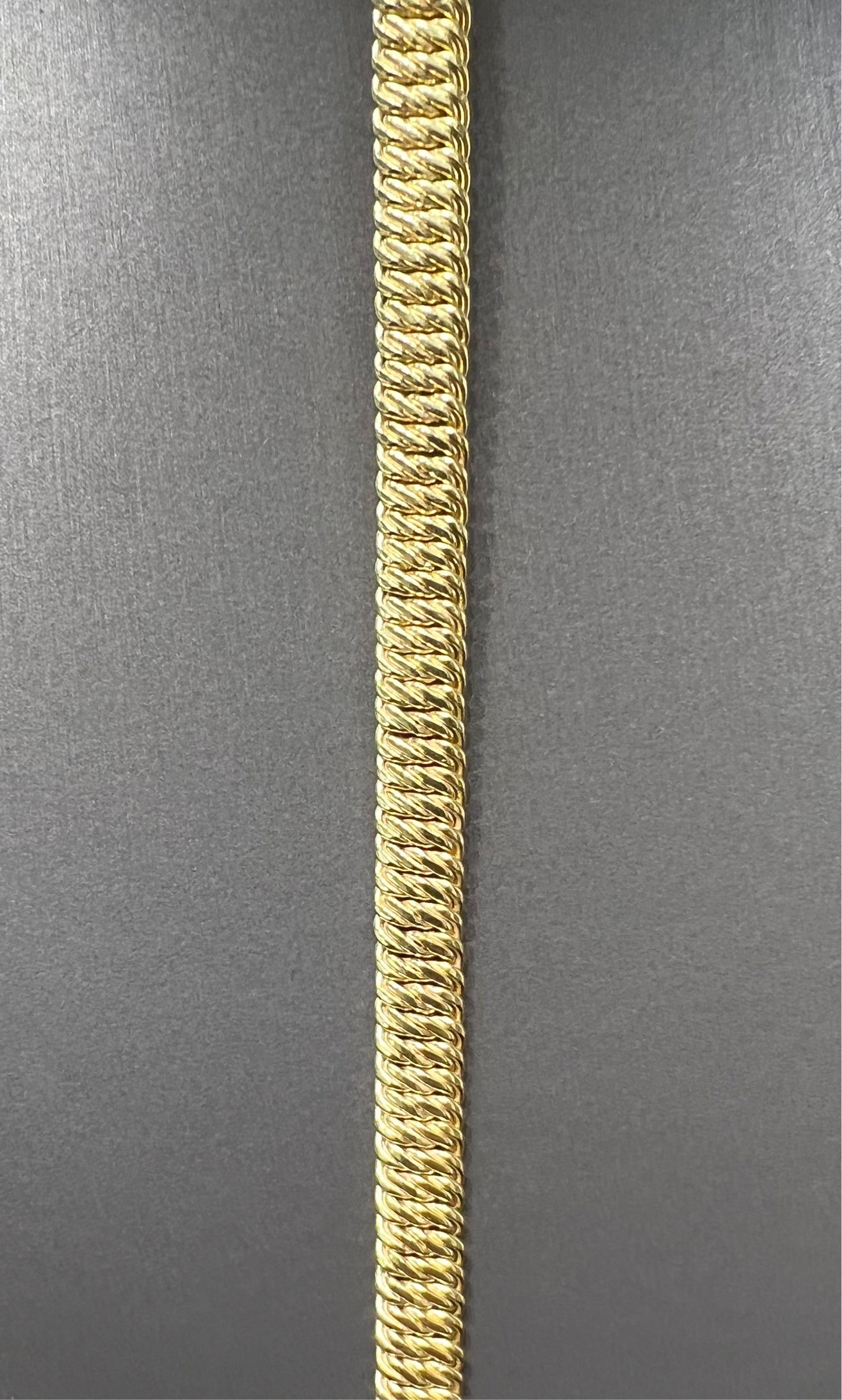 1267- 10K Princess Cut Chain & Bracelet Set / Cadena y Pulsera Corte Princesa