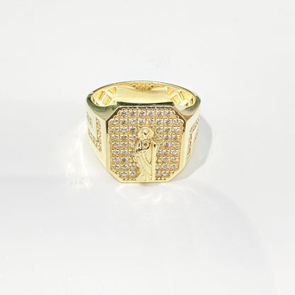 1621- NEW 10K St. Jude Fashion Ring W.G
