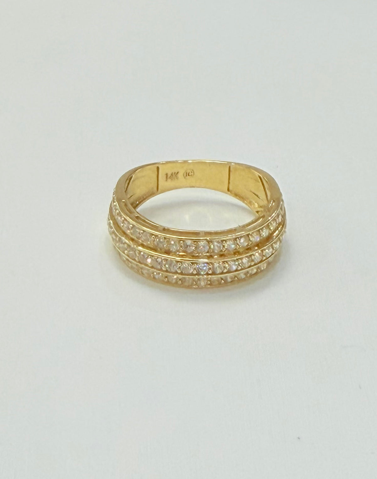 1682- NEW 14K Wedding Zirconia Band Ring W.G