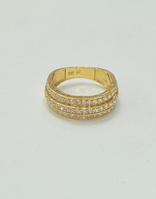 1682- NEW 14K Wedding Zirconia Band Ring W.G