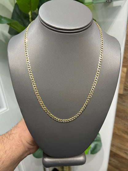1571- NEW 10K Solid Cuban Curb Chain 20” (4.7mm)W.G