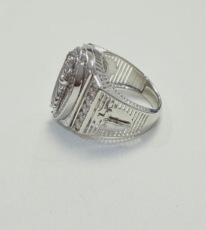 S799- NEW .925 St. Jude Religious Men's Ring W.G