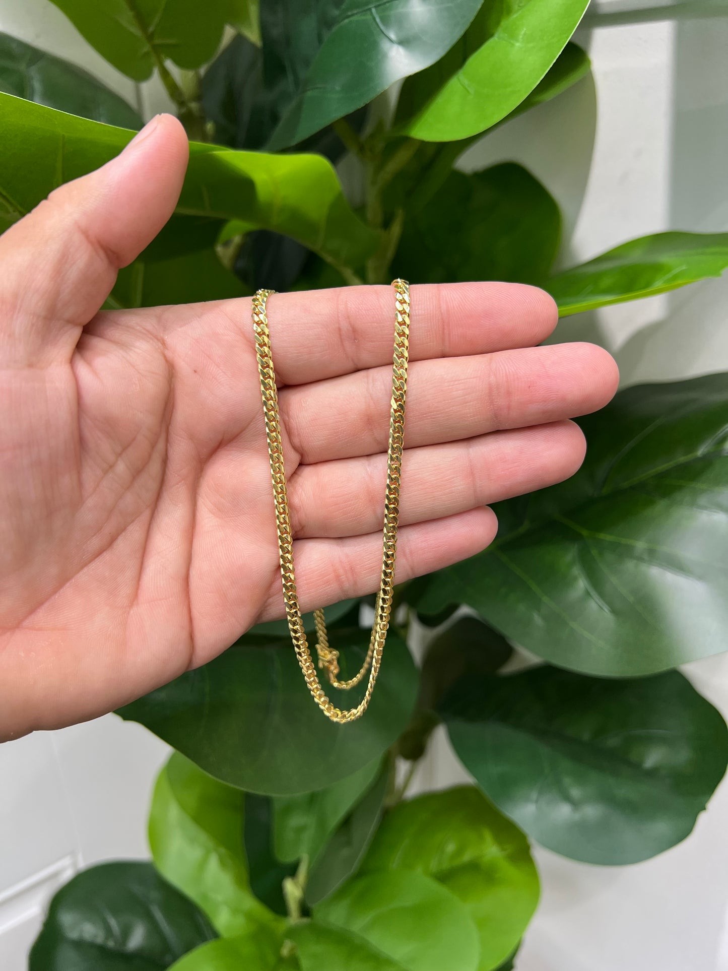 1264- NEW 14K Solid Miami Cuban Chain 22” (4mm) W.G