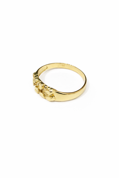 1622- NEW 10K Nugget Ring W.G