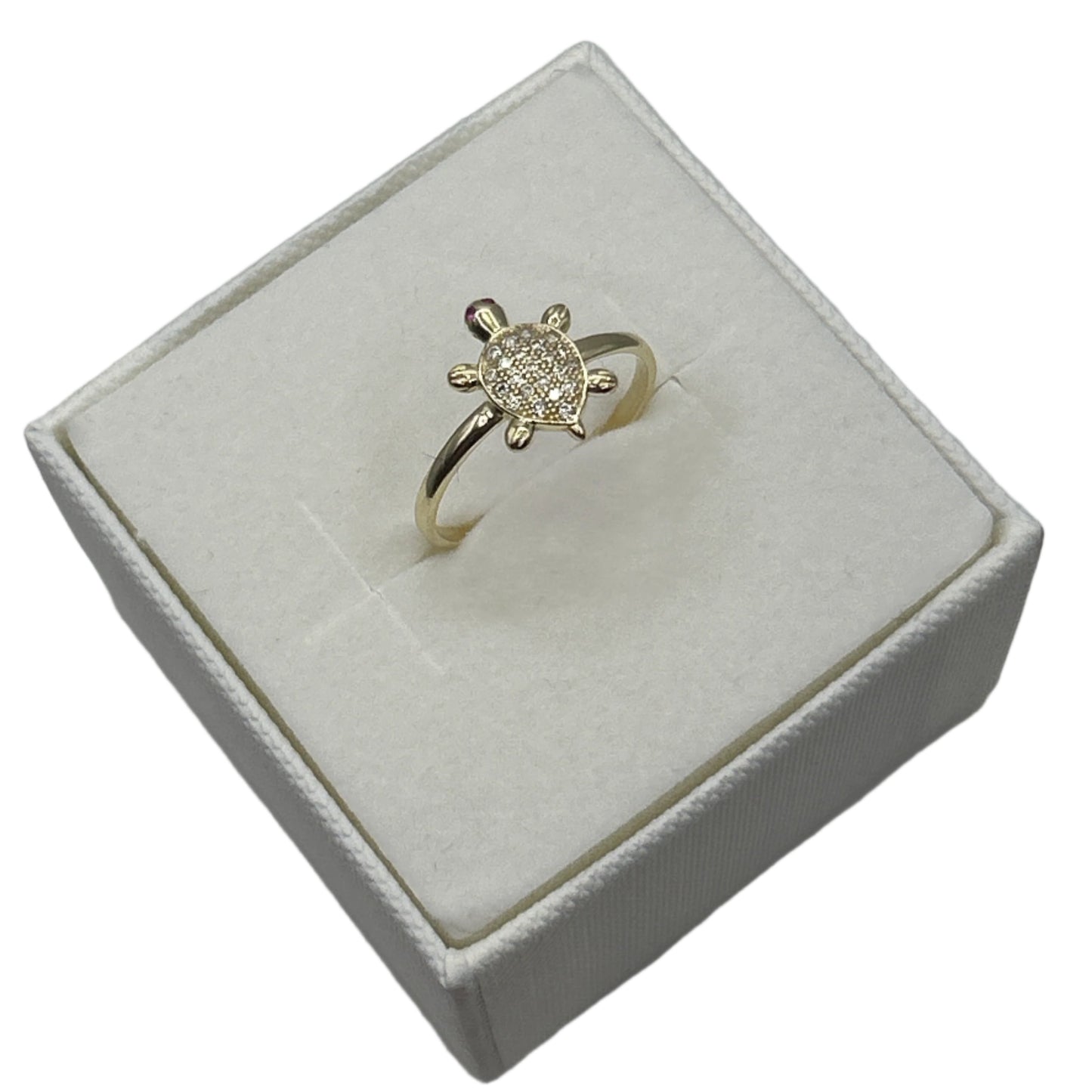 877- NEW 14K Yellow Gold Turtle Ring (W.G)