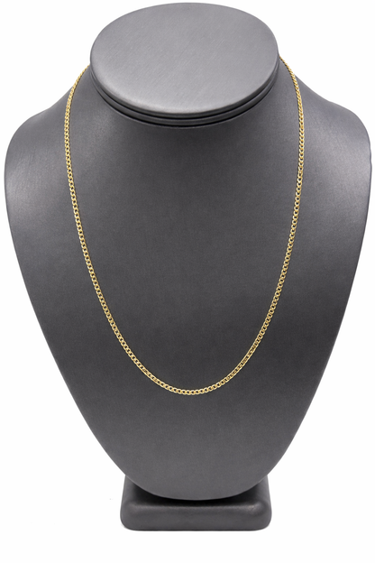 1466- NEW 14K Hollow Cuban Curb Chain 22" (2.5mm) W.G