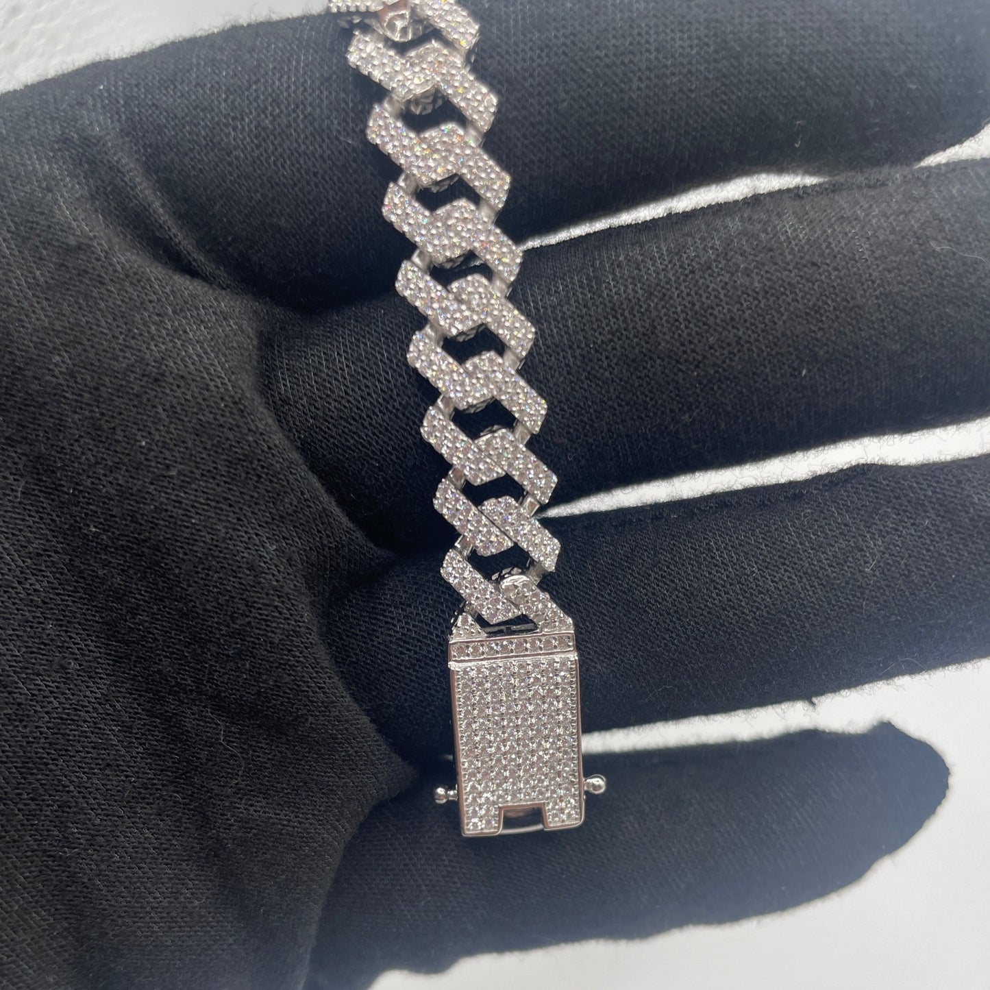 S577-.925 Miami Cuban Link Bracelet 8”