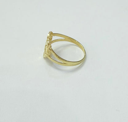 912- NEW 10K Nugget Heart Shape Ring W.G