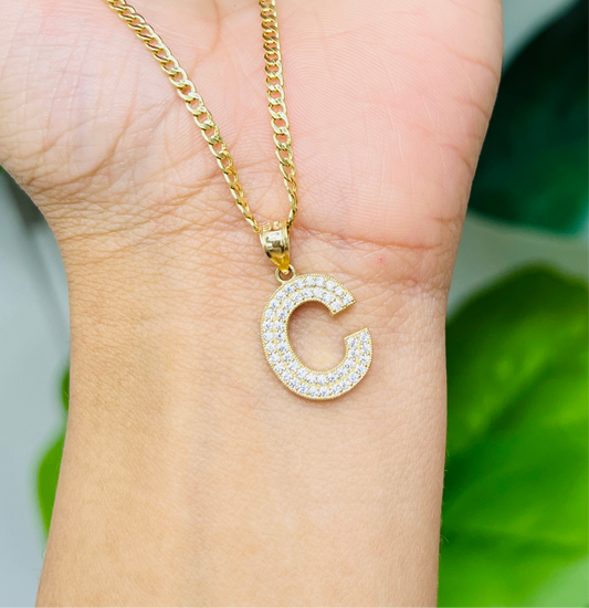 511- NEW 14K Letter “C” Pendant W.G