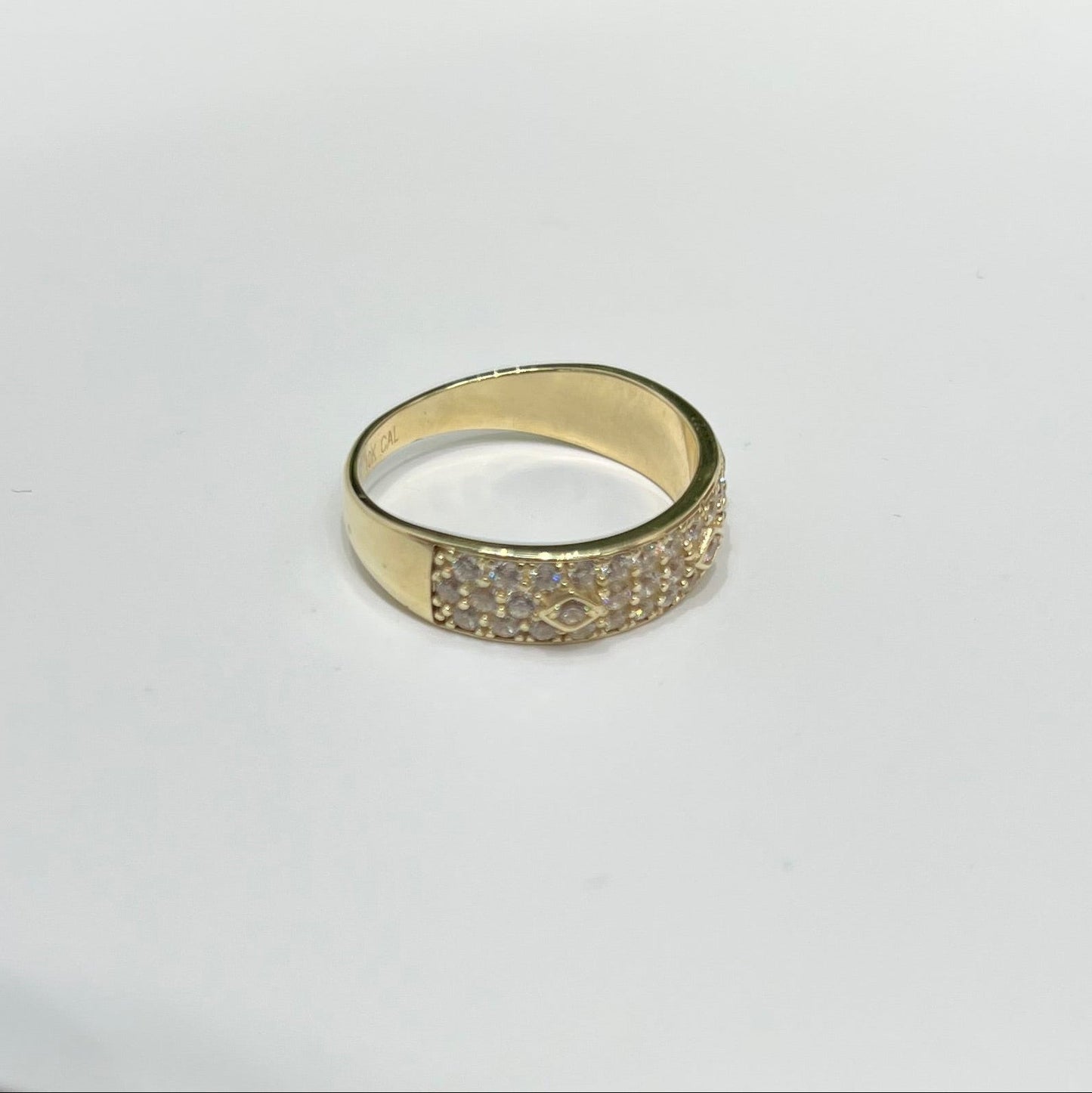 1455- NEW 10K Wedding Fancy Band Ring W.G