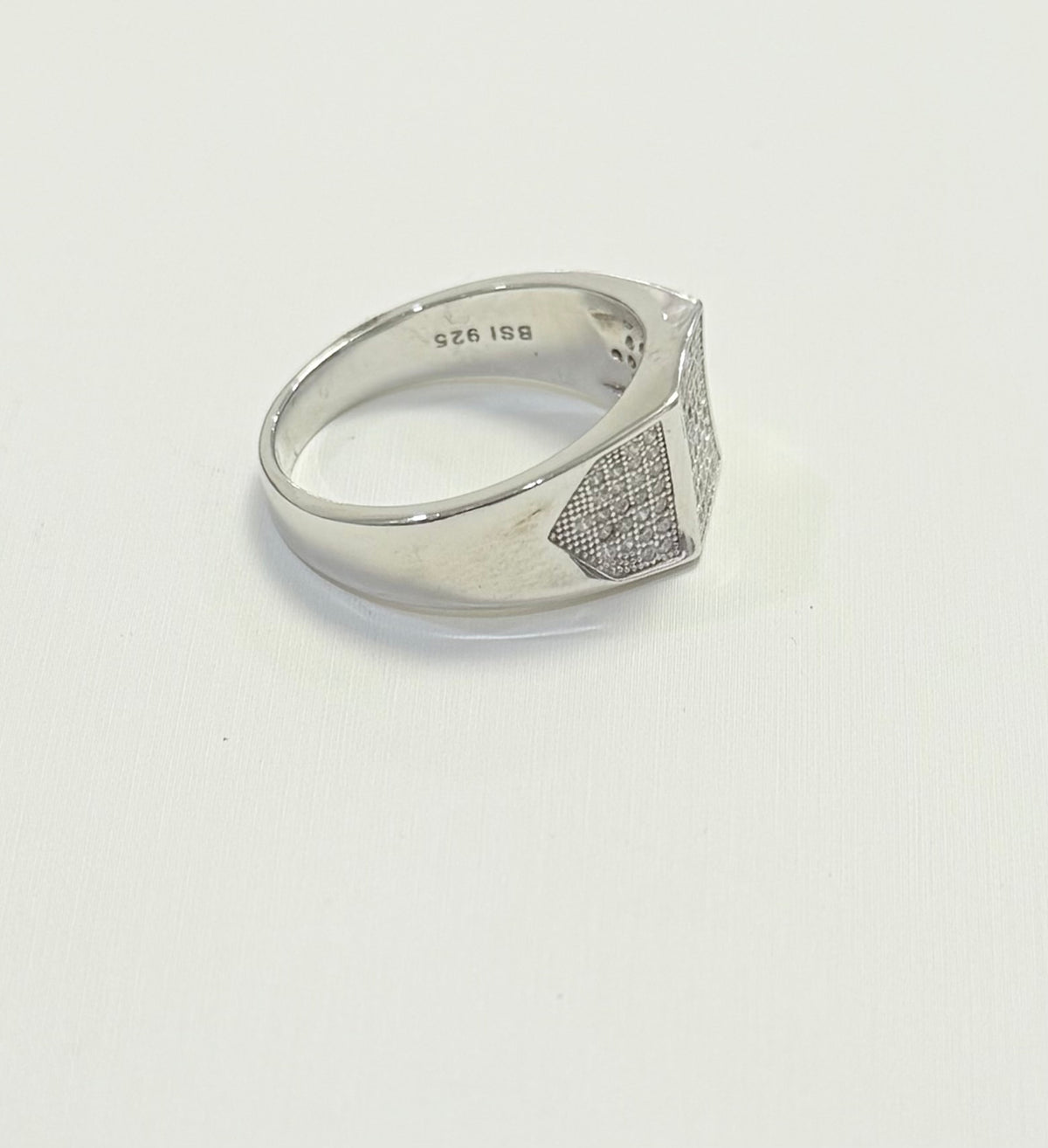 S0021-Anillo cuadrado de plata talla 13
