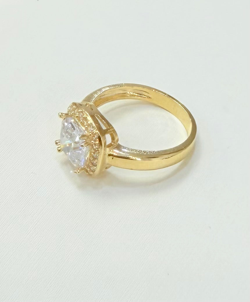 1775- NEW 10K Square Cz  Wedding/ Engagement Ring W.G