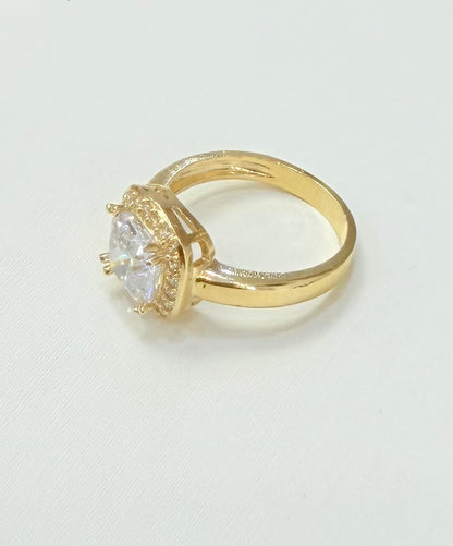 1775- NEW 10K Square Cz  Wedding/ Engagement Ring W.G