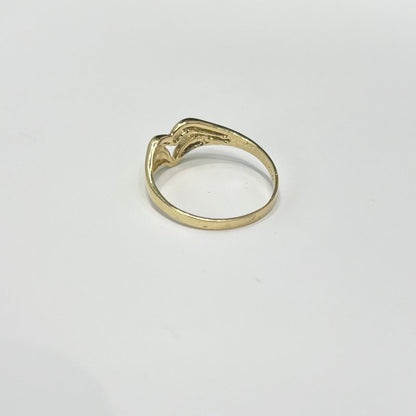1458- NEW 10K Heart Gold Ring W.G
