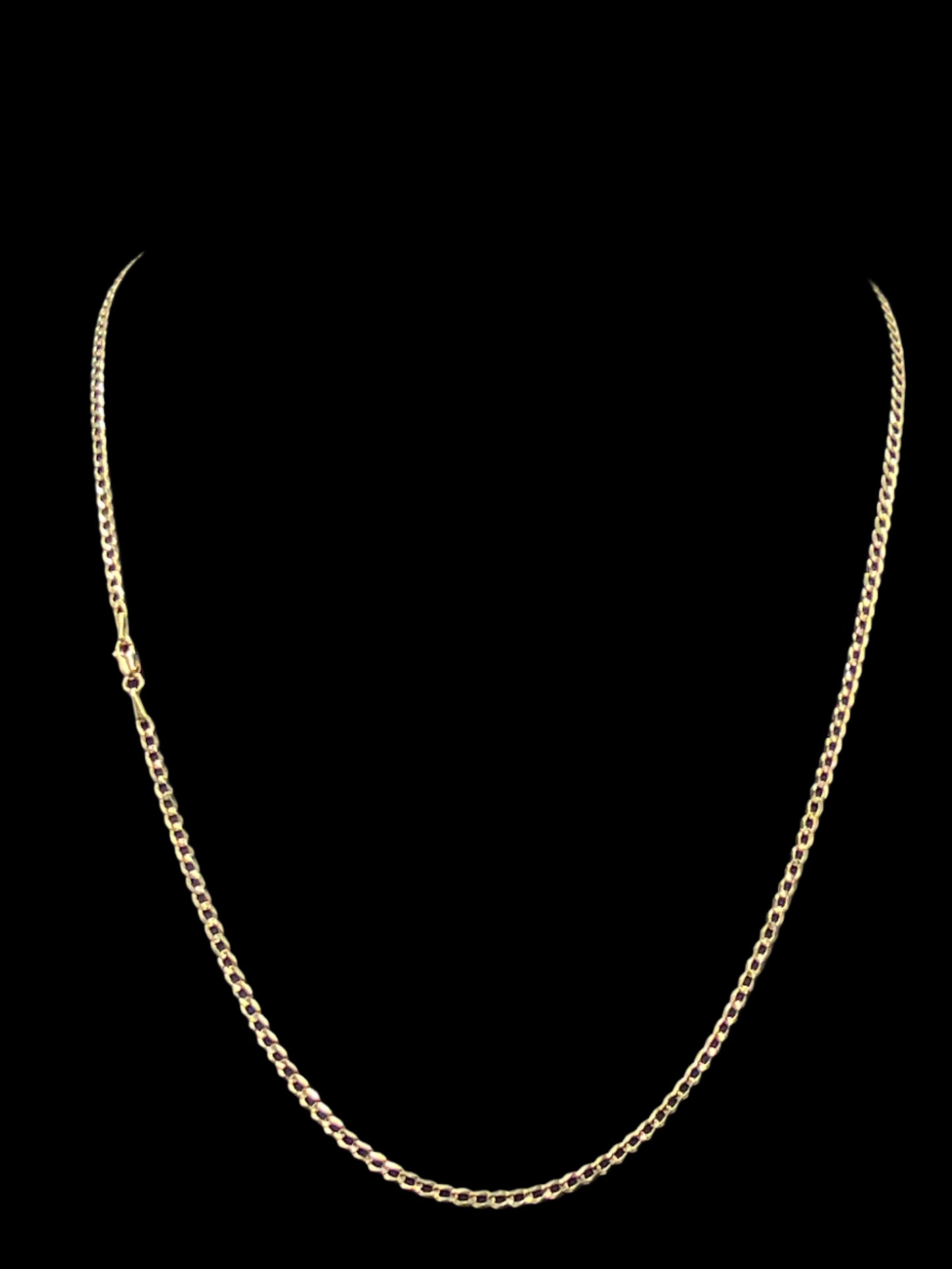 520-NEW 14K Cuban chain       (2.5mm).W.G