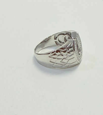 S801-NEW .925 Horseshoe Men's Ring W.G