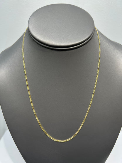 1168- NEW 14K Solid Flat Cuban Curb Chain (2mm) 18" W.G