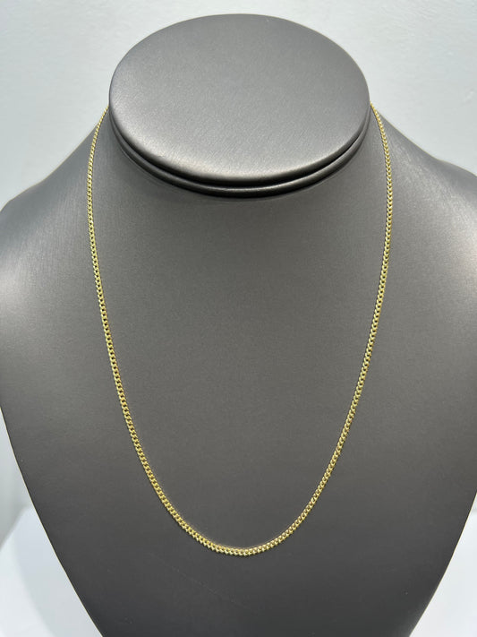 1168- NEW 14K Solid Flat Cuban Curb Chain (2mm) 18" W.G