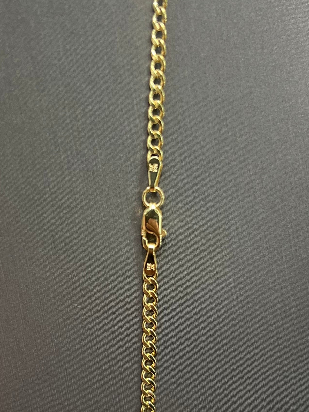 C34- 14K Hollow Cuban Chain 18” (2.5mm) & Cross Pendant Set W.G