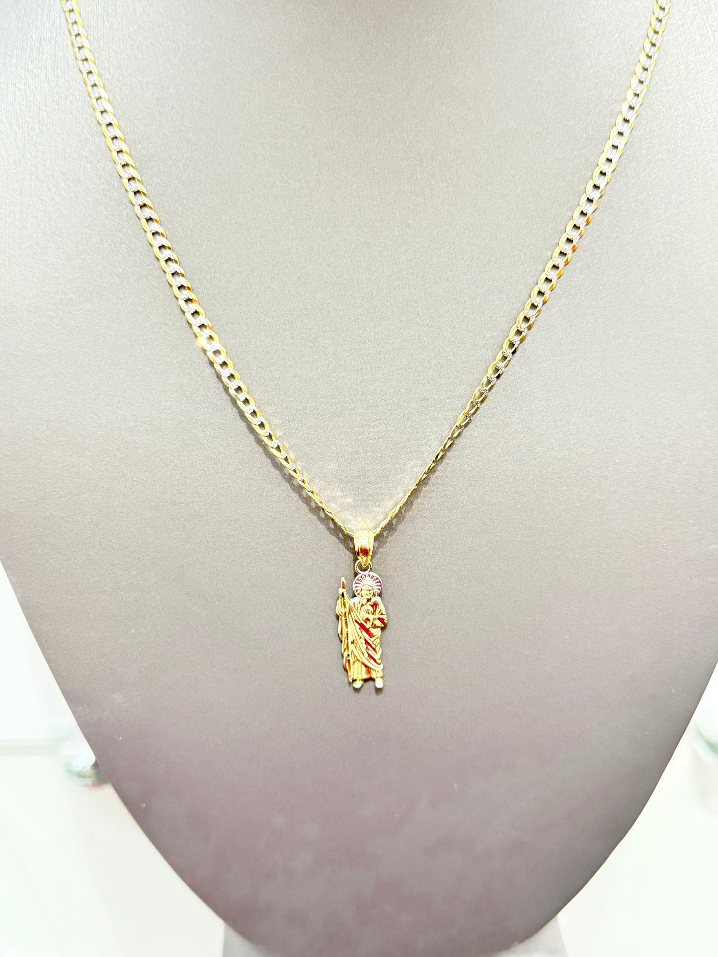 989-14K High Polishing St. Jude Pendant. W.G