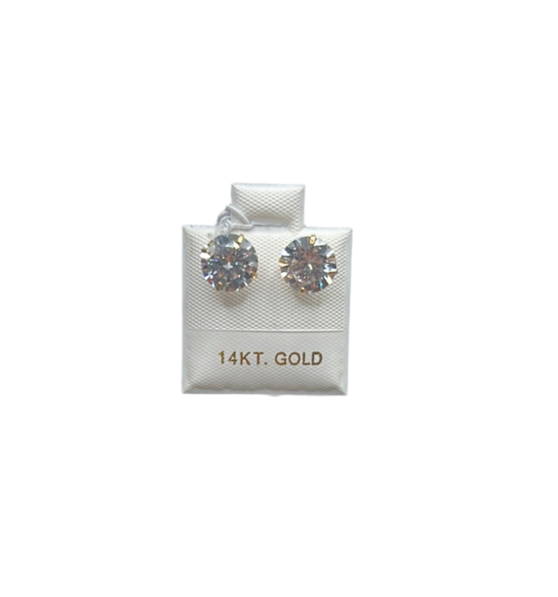 00181-NEW 14K Yellow Gold Stud (8mm) W.G