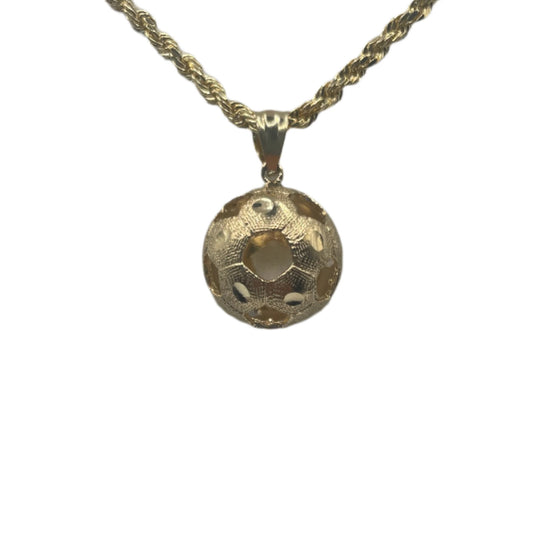 708- 14K Soccer Ball Pendant