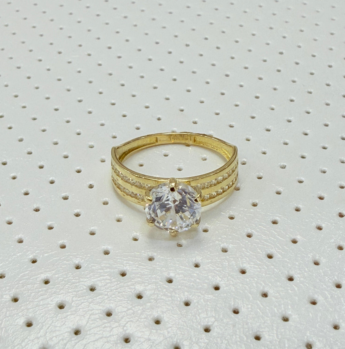 1808- NEW 14K Jade Wedding Trio Set