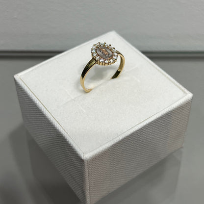 650- NEW 14K Our Lady Of Guadalupe Ring (W.G)