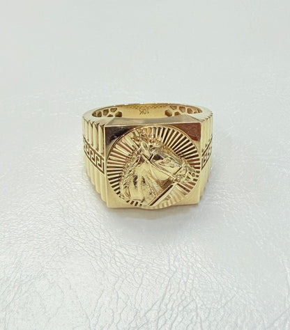 1823- NEW 10K Horsehead Men’s Ring W.G
