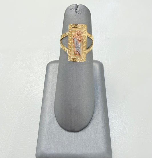 1801- NEW 14K Square St.Jude Fashion Ring W.G