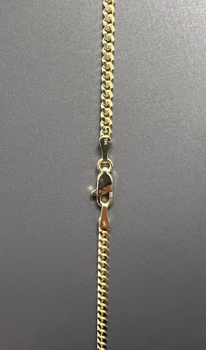 1266- NEW 14K Solid Miami Cuban Chain (3mm) W.G