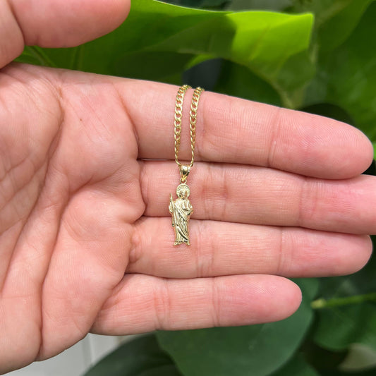 1282- NEW 10K Gold St. Jude Pendant W.G