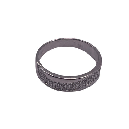 S579- Ring Band Silver Sz 10