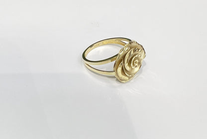 1634- NEW 10K Rose Flower Fancy Ring W.G