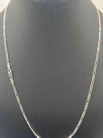 S307- Silver Figaro Necklace 20”