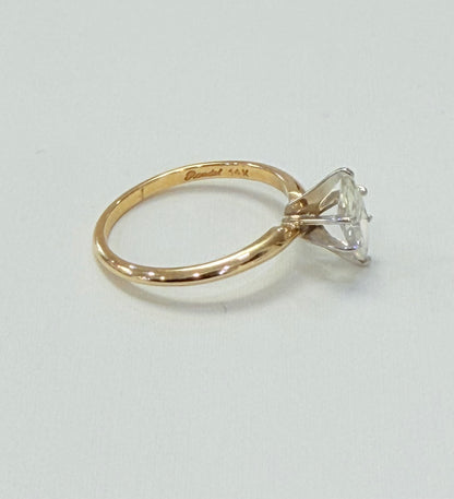 1341- NEW 14K Oval Diamond 💎 Gold Ring W.G
